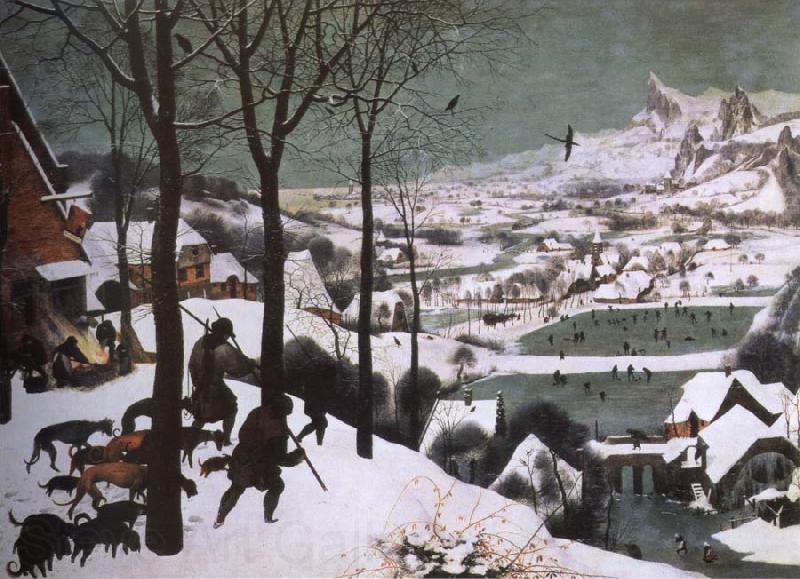 Pieter Bruegel hunters in the snow Norge oil painting art